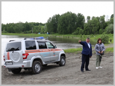 Юрий Нечаев проверил готовность пруда "Еланда" к началу купального сезона